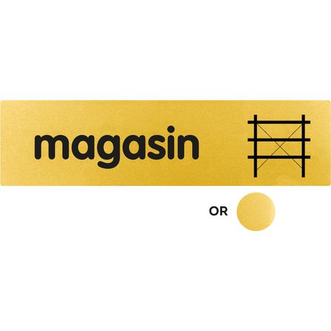 Plaque de porte Magasin - Classique or 170x45mm - 4490830