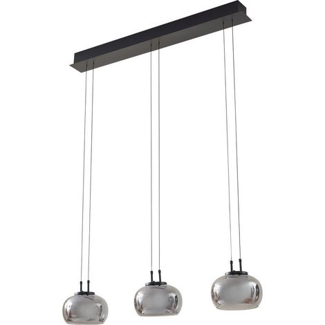 [GEBRAUCHT] Lucande Led Hängeleuchte Pendellampe Lampe Rauchgrau Glas Höhenverstellbar B-Ware (1/2)