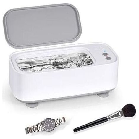 Nettoyeur a Ultrasons, Appareil de Nettoyage Ultrasons avec 3 Modes de Nettoyage, Machine de Nettoyeur à Ultrasons 45000 Hzpour Bijoux Collier Lunettes Montres-Chrom (1/5)