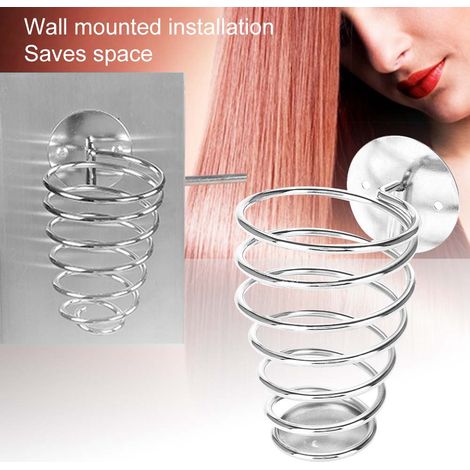 Wandhalterung für Haartrockner, spiralförmige Metallhalterung, Wandhalterung für Haartrockner (1/5)
