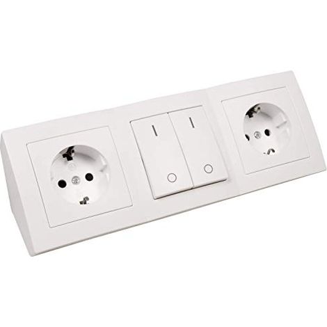Multipresa ett Flair 2 prese bianco opaco 3600 watt