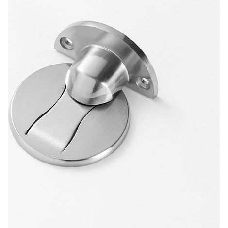 Magnetic door stop, metal door stop, zinc alloy (1 piece, brushed silver).High quality, the ideal choice for families. (1/5)