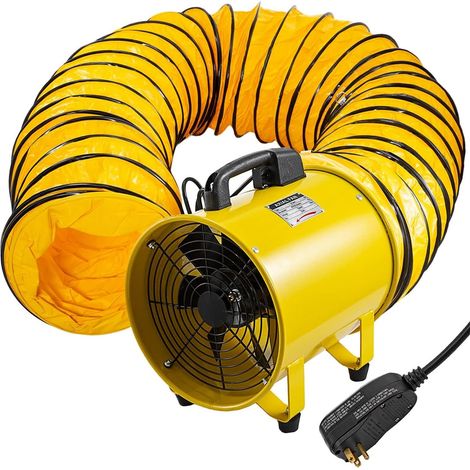 ventilateur soufflant Ventilateur de ventilation portable 12 "16" Souffleur de l'utilité avec tuyau de ventilateur de 5 mètres for zones d'accès limitées usines d'espaces d'accès(12.8") (1/5)
