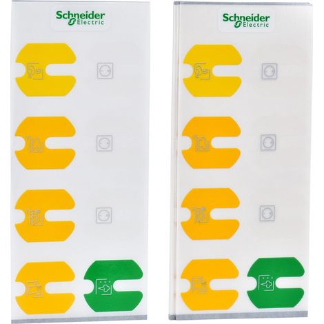 Lot de 10 feuilles de 8 autocollants de repérage de prises de courant - Odace 2011 - S520006 - Schneider