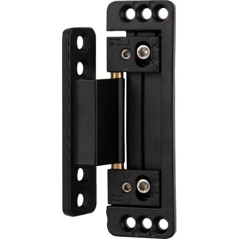 Juego de bisagras ocultas ajustables de dos piezas para puertas - bisagras ocultas ultrafinas - color negro - capacidad de carga máxima 60 kg (1/2)