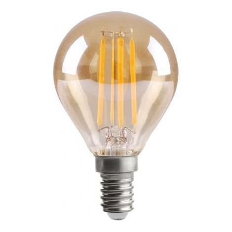 FABRILAMP Sphärische Glühbirne 7x4,5d 4w 380lm E14 Amber 2700k (1/2)