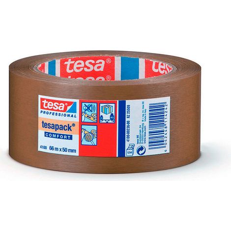 Nastro da imballaggio in PVC ruvido marrone 66 mx 50 mm 4100 Tesa (1/2)