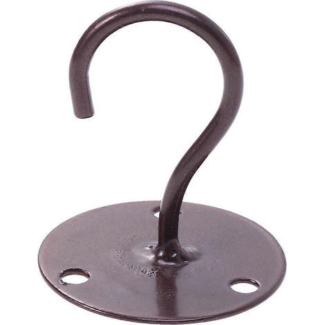 Crochets de suspension, crochets de sol pour armoire, crochets pour porche et penderie, crochets pour lanterne et moustiquaire, petits crochets en forme de trompe d'éléphant (couleur café)-5.50X5.50X6 (1/2)