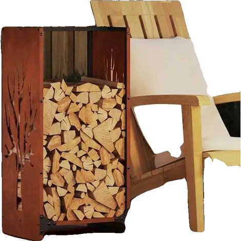 Support à bois, acier laminé à froid, conception à grande capacité, 40 x 30 x 80 cm-a (1/2)