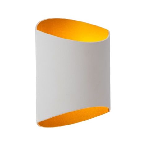 Applique semicircolare Diletta bianca oro 1xG9 40W Lucide