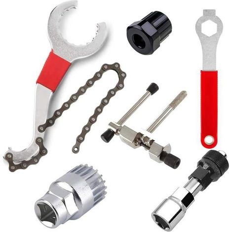 Outils de Démontage de Pédalier,Jeu de Clés à Molette de 16 mm Outil de Démontage de Manivelle pour la Réparation de Vélos (1/5)