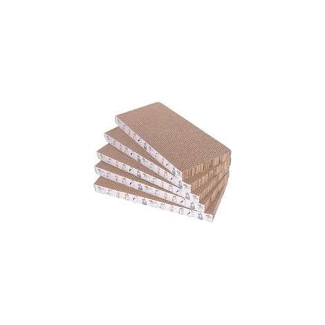 Paquete de 5 juguetes rascadores para gatos, poste rascador reversible para gatos de interior, almohadilla de cartón para dormir, jugar y afilar las garras - Crezuo