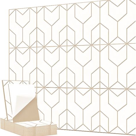 Lot de 12 panneaux insonorisants autocollants, 30 x 30 cm, panneaux muraux insonorisants en polyester haute densité, isolation thermique et ignifuge (1/5)