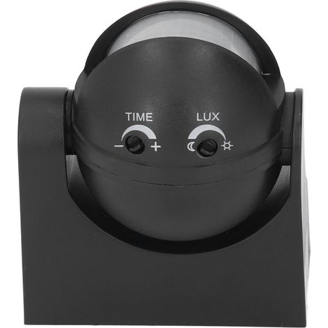 Bewegungsmelder-Schalter, wasserdicht, intelligent, strahlungsfrei, ABS-Gehäuse, Infrarot-PIR-Bewegungsmelder, AC 110–240 V, Schwarz (1/5)
