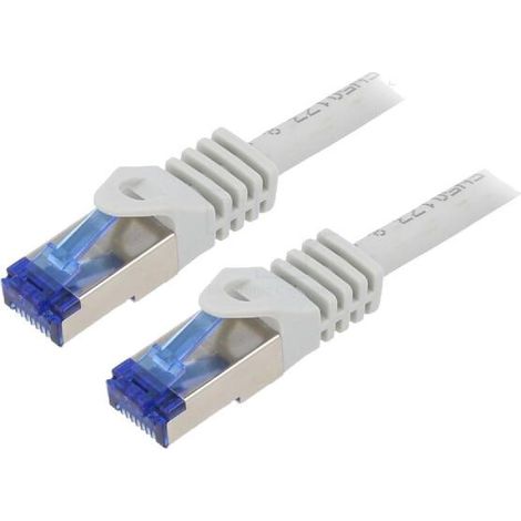 Cable reseau RJ45 male S-FTP Cat 6a Gris - 0.5m