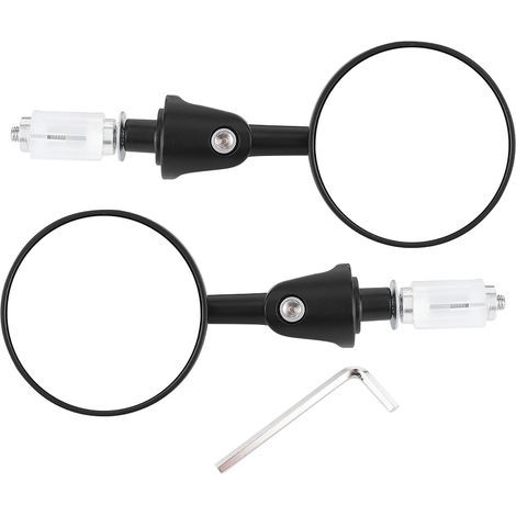 Satz mit 2 Universal-Seitenspiegeln, 22 mm rund, modifiziert für Motorradlenker, Paar Seitenspiegel, klappbare Arme, Ersatzteile für Straßenmotorräder und Dirtbikes. (1/5)