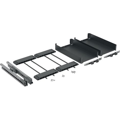 Kit pour meuble bas K-Line Base - pour largeur de meuble 300 mm - finition anthracite - KESSEBÖHMER FRANCE (1/2)