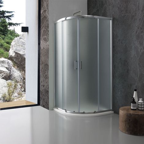Box doccia semicircolare 90x90 cm cristallo opaco