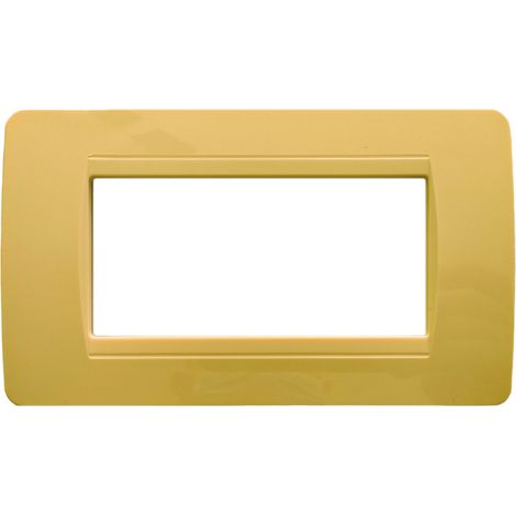 Placca Classic 3M 4M 6M Compatibile Bticino Matix Oro Lucido,4 POSTI (1/2)