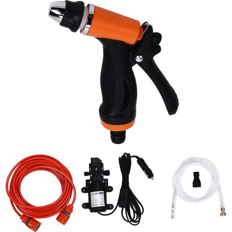 Nettoyeur Haute Pression Portable 12V 100W, Pompe à Eau pour Voiture et Jardin avec Raccord Fileté Externe G1/2 (1/5)