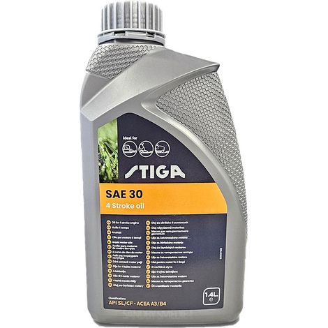 Huile moteur STIGA SAE 30 4 temps – bidon 1,4 L (réf. 1111 9236 01) (1/2)