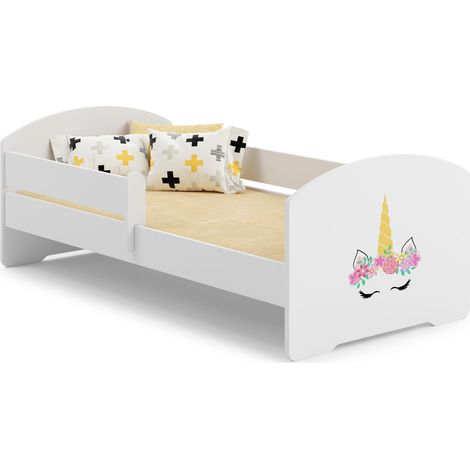 Letto per bambini LUK con ringhiera 140x70 Corno di unicorno