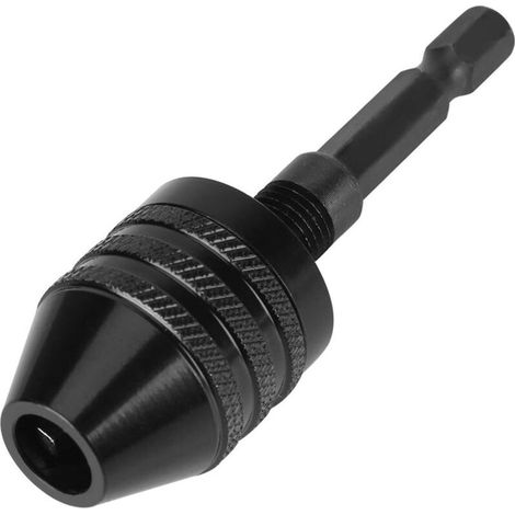 Adaptateur de Mandrin avec Queue Hexagonale 0.8-8mm Convertisseur Electrique Sans Clé de Mandrin de Foret pour le Tournevis-Crezuo (1/5)