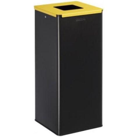 Poubelle de tri sélectif Calitri - plastique - 40l - gris manganèse / jaune colza - RAL 1021 (1/3)