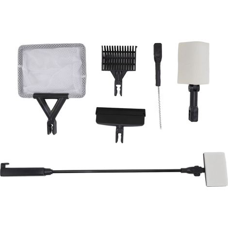 Kit de limpieza para acuario 6 en 1 – ABS – Raspador de algas, pala para arena, esponja para esquinas (1/5)