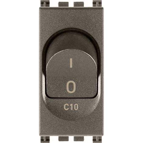 VIMAR - 19405.10.M Interruttore MT 1P+N C10 120-230V Metal