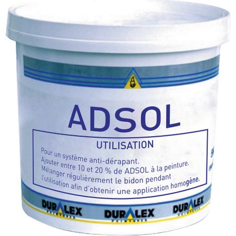 Poudre additive antidérapant DURALEX ADSOL pour des sols durables et sécurisés Conditionnement: 1 kg