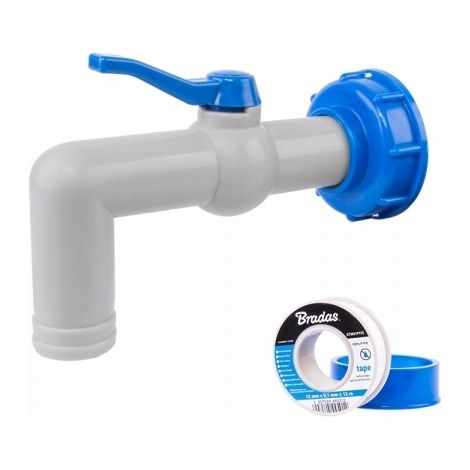 Bradas IBCS60-GTM901025 90°-Wasserhahn für 25–32 mm Schlauch (1/2)