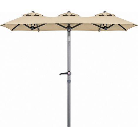 Linder Exclusiv Gartensonnenschirm 300x150x220 cm Beige