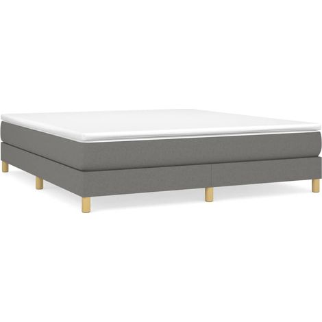 Maison Exclusive - Boxspringbett mit Matratze Dunkelgrau 180x200