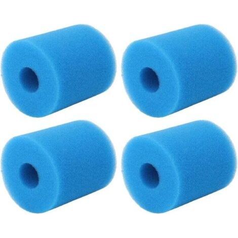 PA Cartouche Filtre Piscine Type H 4 Pièces Éponge Rechange Pompe Mousse (1/4)