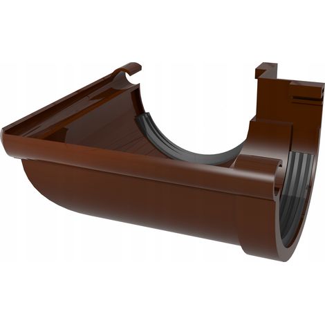 Scala Kunststoff-Winkelverbinder für Dachrinne G80, Außenbronze (1/2)