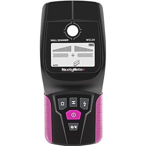 Détecteur de montants mural, scanner électronique à écran LCD avec 5 modes de balayage, alimenté par une batterie au lithium 12 V pour la détection du bois, du courant alternatif et du métal. (1/5)