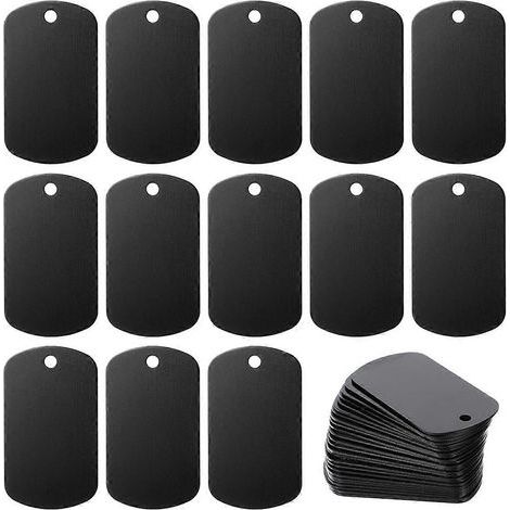 Étiquettes vierges en aluminium à estamper et à graver (lot de 25). étiquettes vierges pour gravure laser. étiquettes métalliques commerciales C (1/5)
