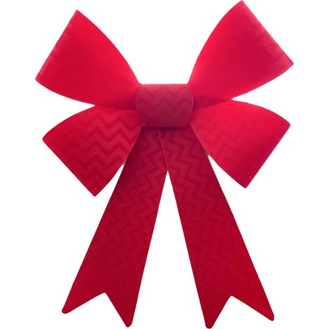 Fiocco Rosso in velluto decorazione natalizia per albero e ghirlanda -Small (1/2)