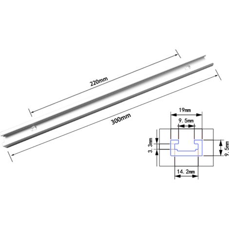 Poignée de poussée universelle monobloc avec support à rainure en T et vis en acier inoxydable à l'intérieur. (1/5)