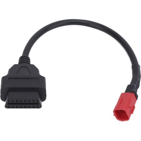 Cble de connecteur OBD 16 broches à 6 broches pour moto, Modification d'entretien noir Flexible (1/5)