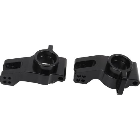 Lot de 2 moyeux arrière pour voiture RC, en alliage d'aluminium haute résistance, stables et d'une couleur pure et élégante, compatibles avec les modèles ARRMA 1/7 et 1/8 (noir). (1/5)