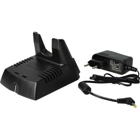vhbw Ladegerät kompatibel mit Yaesu VXA-300 Pilot III Funkgerät-Akkus - Ladestation + Netzteil, 7,2 V, 0,4 A