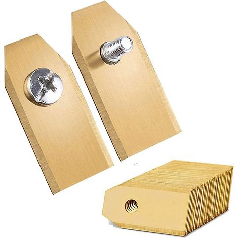 45 X Lame De Robuste (4 G / 0.75 Mm) Avec Vis (or) Tondeuse, Lames De Rechange En Titane Pour Robot Tondeuses Husqvarn/automower/gardena, 105, 31 (1/5)