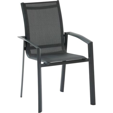 Fauteuil extérieur Axant poivre/graphite Hespéride