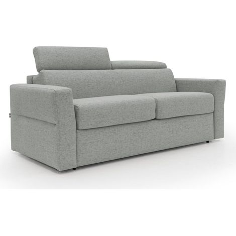 Avalon Divano letto con materasso H18 180 cm (mat. 120x197 cm) grigio chiaro