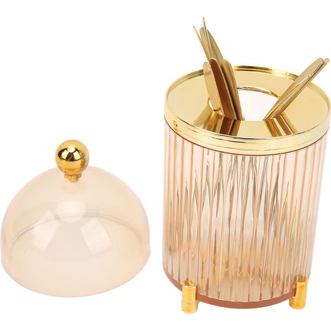 Ensemble de 10 petites fourchettes portables en acier inoxydable PS pour desserts, salades et fruits, avec pot de rangement, idéal pour la maison, les restaurants, les fêtes et les voyages. (1/5)
