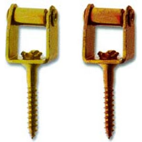 20PZ CAVALLOTTI CON RULLO E VITE A LEGNO - in acciaio bronzato