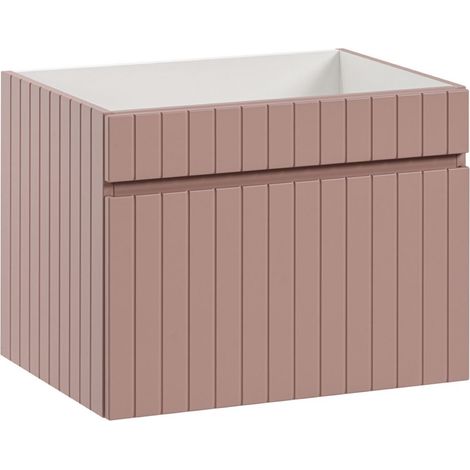 Meuble sous vasque suspendu ICONIC rose 60 cm (1/5)
