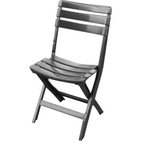 Silla de jardín pinty plus Pinta gris plegable polipropileno